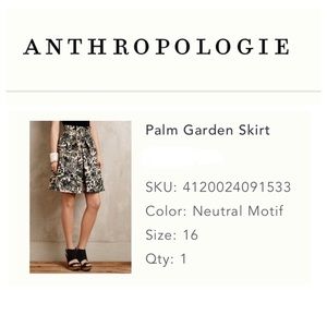 LIKE NEW - Corey Lynn Calter Palm Garden Skirt, 16